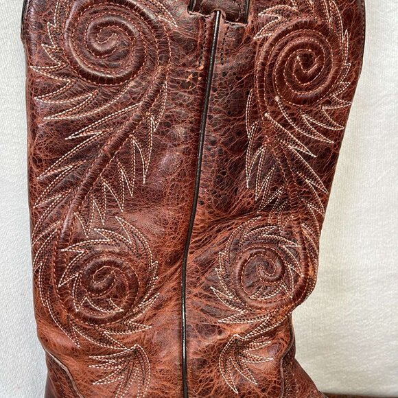 Justin L4333 Cowgirl Boots Tall Brown Pointed Toes SZ 9C Cowgirl Rodeowear Hors - Picture 9 of 16